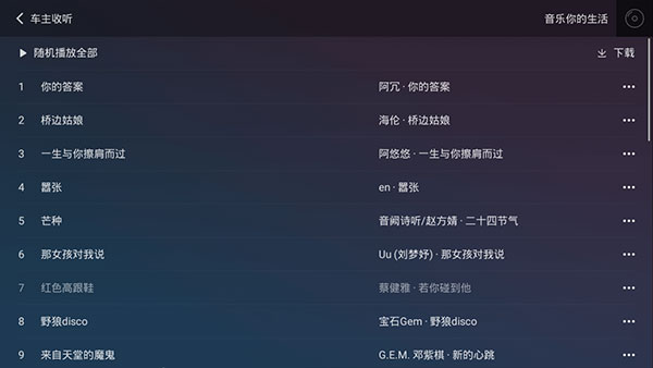 QQ音乐车机版 v2.8.0.4截图3